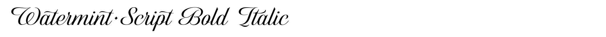 Watermint Script Bold Italic image